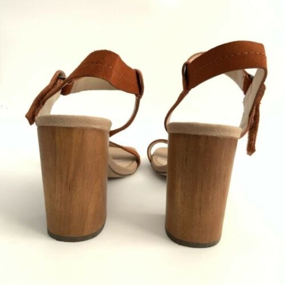 Splendid Sandals Women Size 8.5M Brown Leather Block Heel Slingback Open toe - Picture 7 of 12